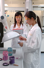 Un laboratoire de développement maquillage en Chine