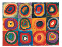 Carr�s et cercles concentriques, Wassily Kandinsky. La force des couleurs pour imprimer l�impact �motionnel de la musique.