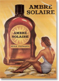 L'ergonomie au service du produit Une r&eacute;volution ! Le premier flacon Ambre Solaire. Il ne changera pas jusqu'&agrave; la fin des ann&eacute;es soixante.