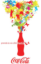 Prends la vie cot&eacute; Coca cola