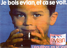 Je bois evian