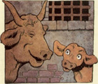 La vache qui rit dessin vache et veau